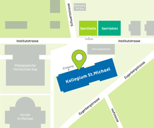 Lageplan Kollegium St. Michael Zug